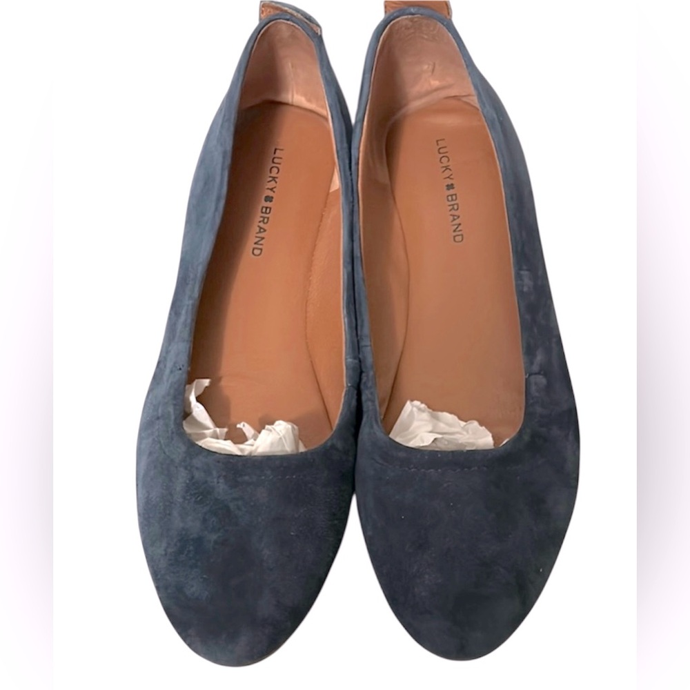 Lucky Brand Blue “Caliz” Suede Flat